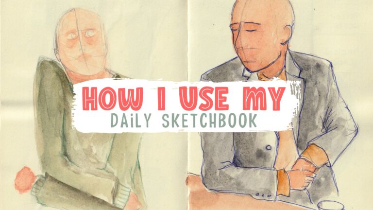Experimenting with materials is the second way that I use my everyday sketchbook