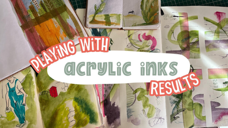 How I got on playing with acrylic inks in August 2024