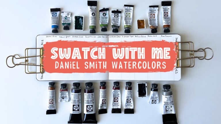 Swatching my Daniel Smith watercolor palette