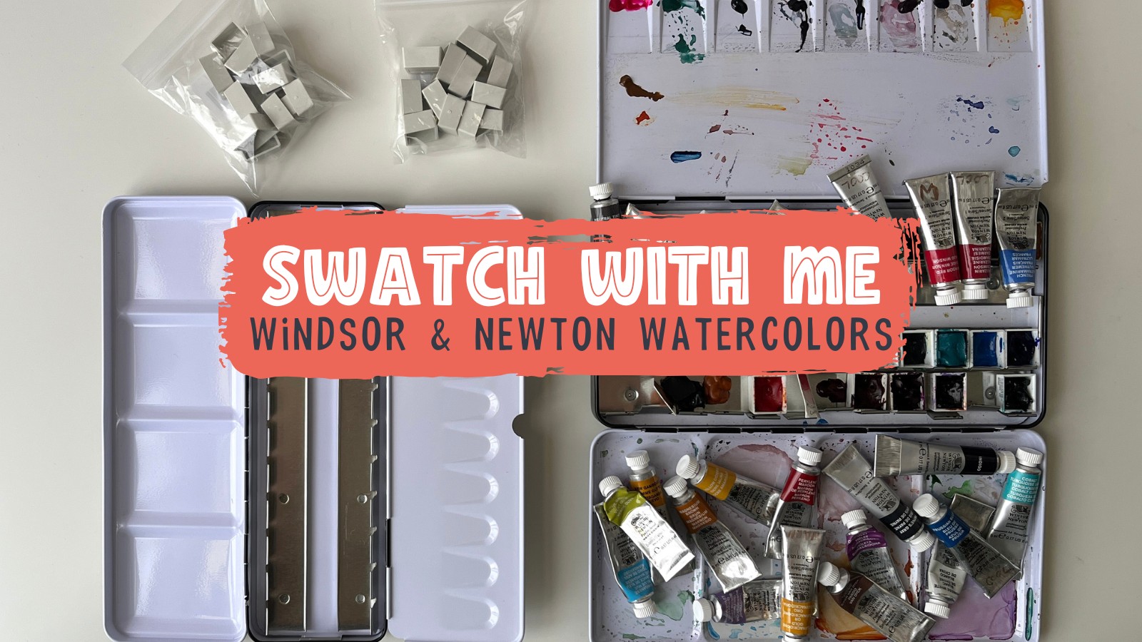Swatching out my collection of Winsor & Newton watercolors - 2023