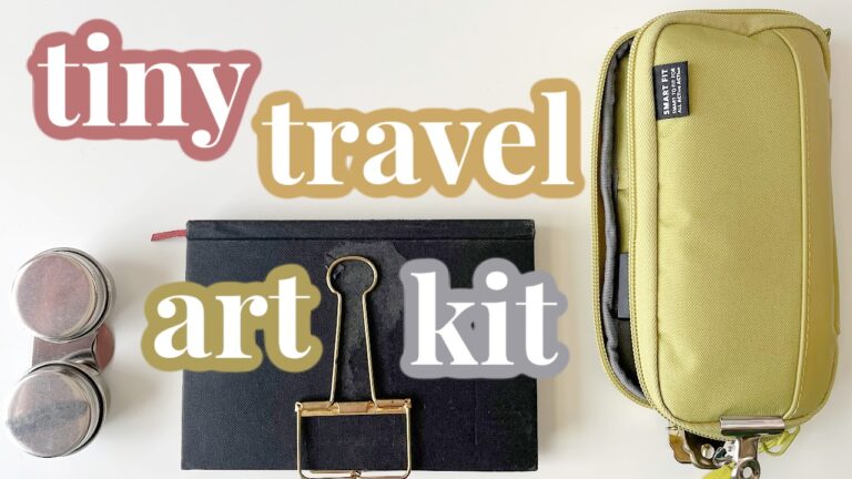 A tiny minimal travel art kit