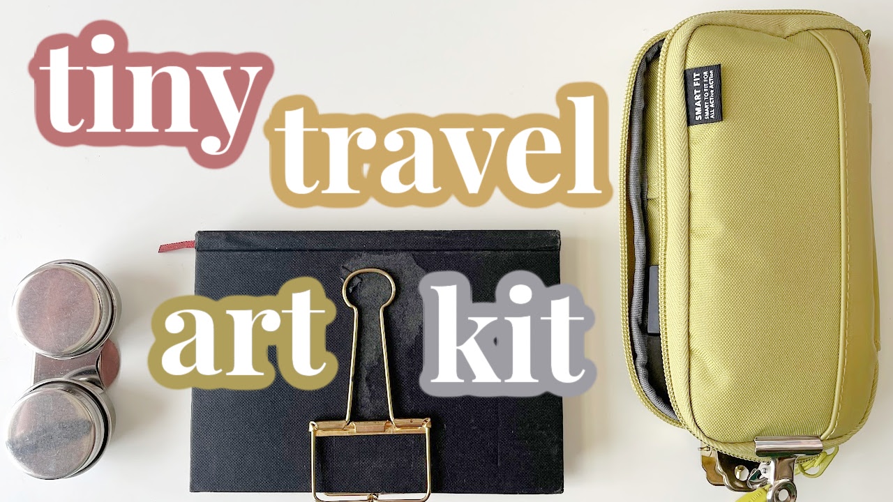 A tiny minimal travel art kit
