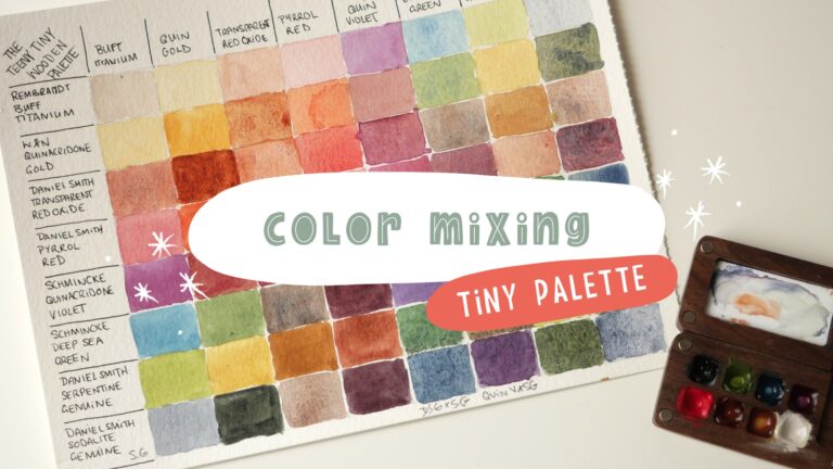 Swatching A Tiny Watercolor Palette