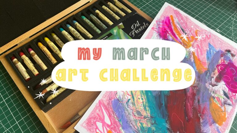 Setting my March 2024 personal art challenge - oil pastel month!
