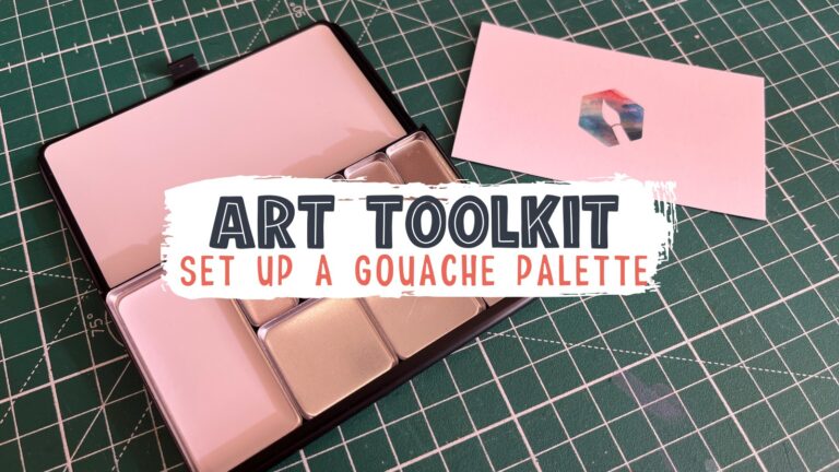 Setting up my new art toolkit palette with gouache!