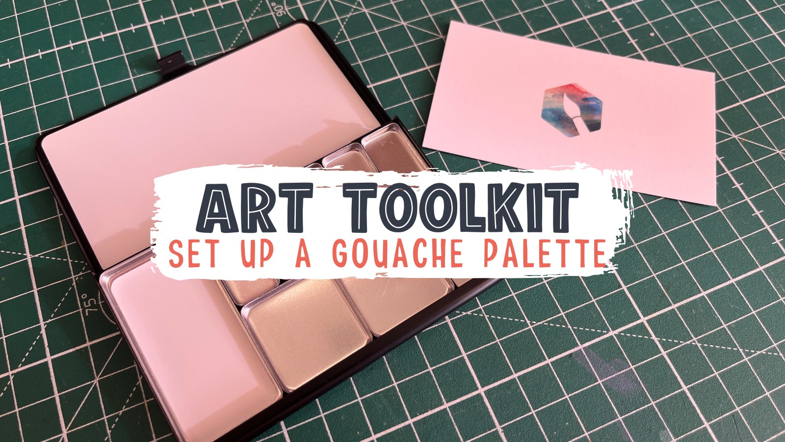 Setting up my new art toolkit palette with gouache!