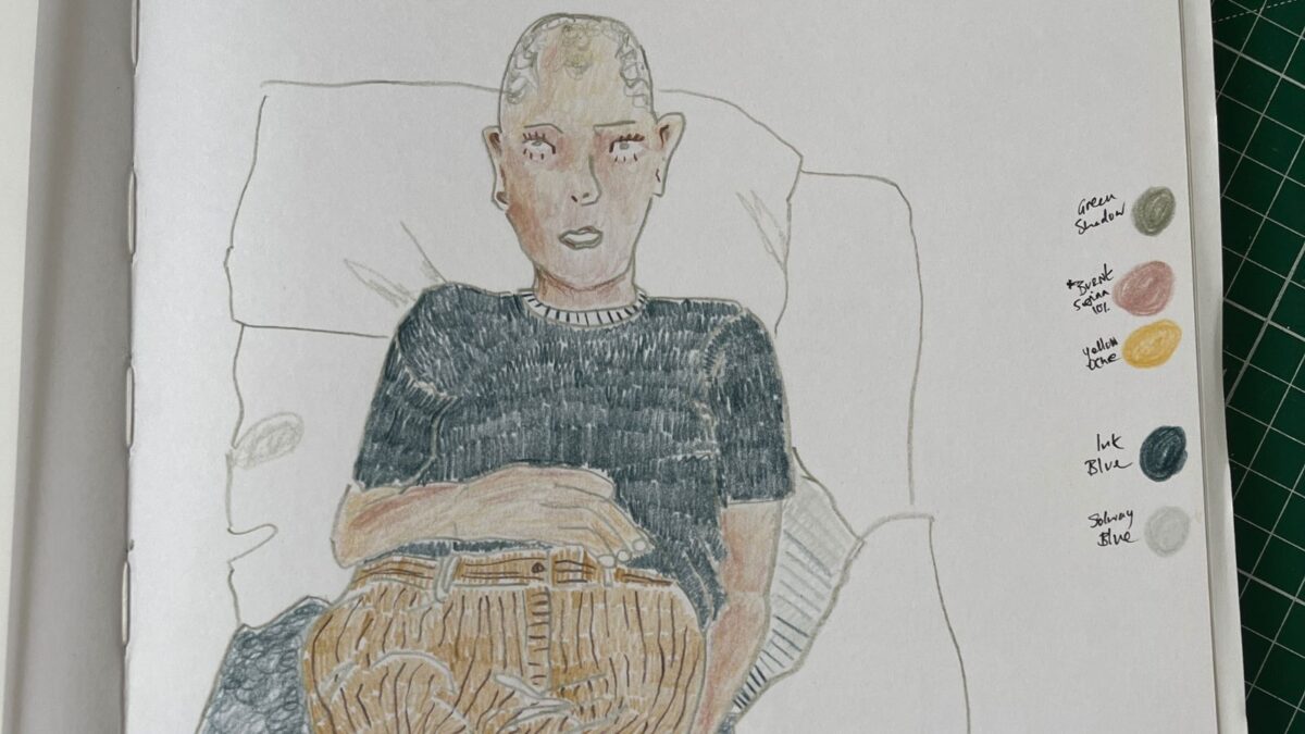 A quick coloured pencil sketch of my dad - which went quite wrong!