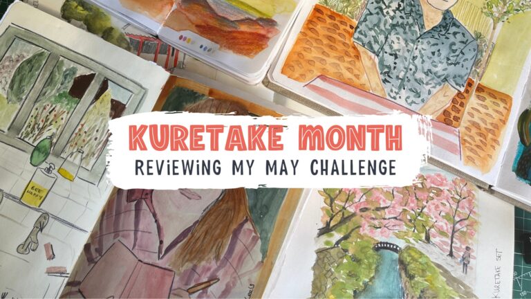 My May 2024 personal art challenge results with the Kuretake set