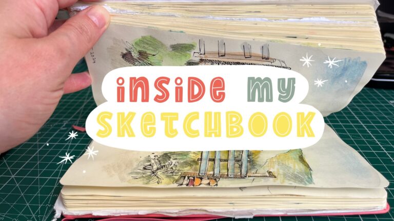 A sketchbook flip through - inside my May to June 2024 sketchbook