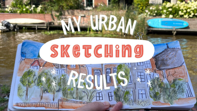 My urban sketches from our day trip to Winsum