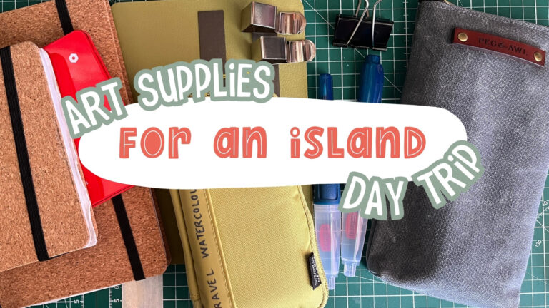 Packing art supplies for a sketching day trip to the island of Schiermonnikoog