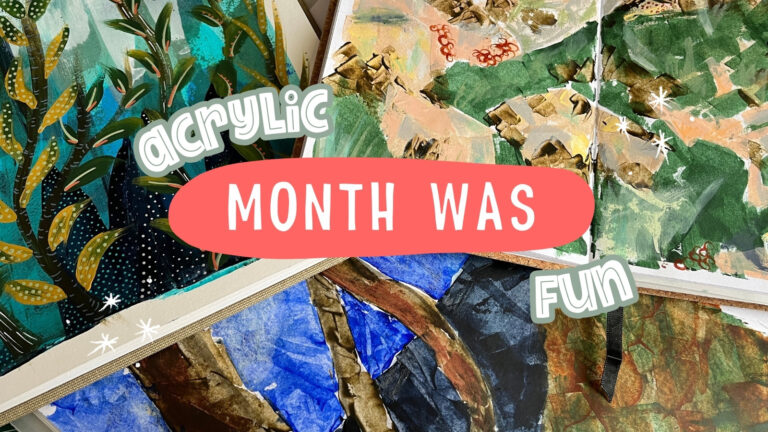 Sharing the results of my month of acrylic practice in February 2024