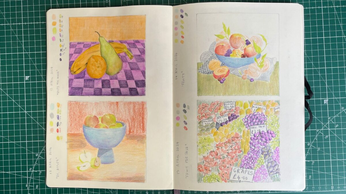 My April 2024 personal art challenge results - a tonal value study month!