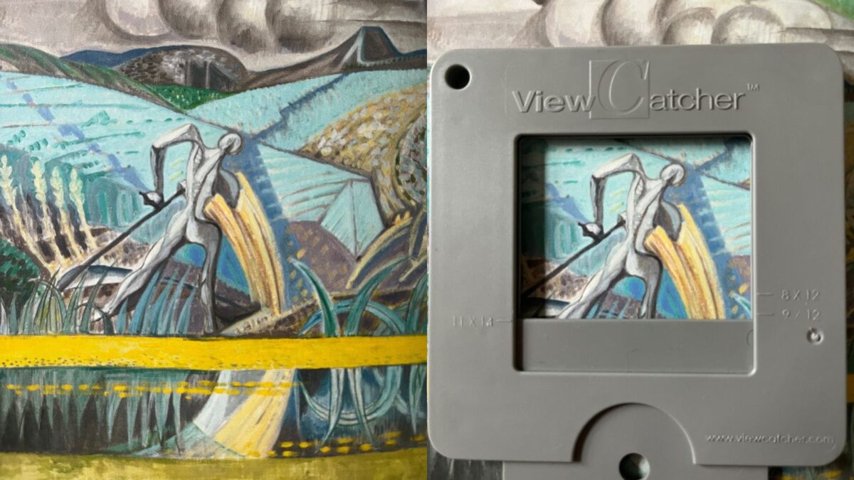 A close up detail of André Masson's Ophelia that tried to replicate for my July 2024 personal art challenge