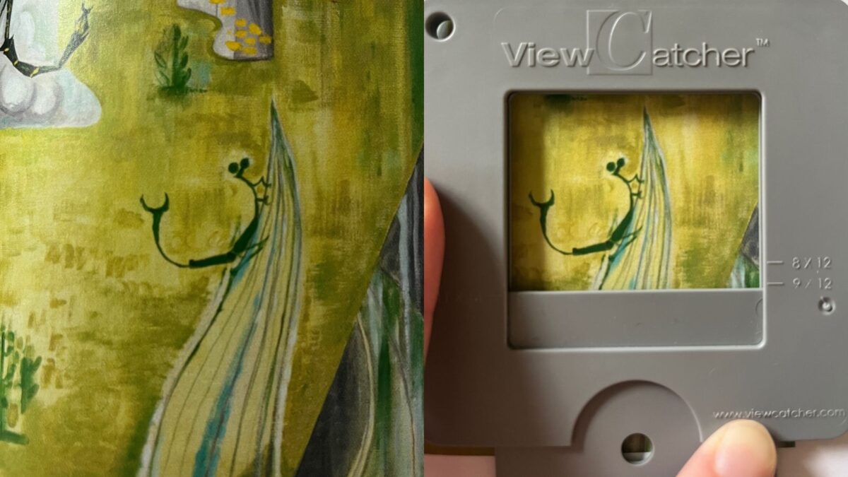 A close up detail of André Masson's Ophelia that tried to replicate for my July 2024 personal art challenge