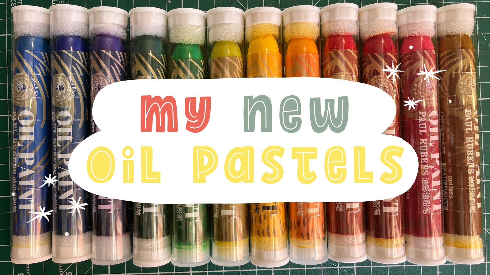Swatching my giant Paul Rubens Haiya oil pastels