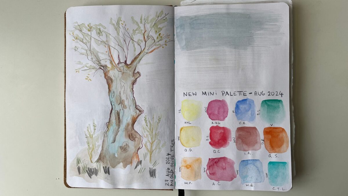 Swatches and doodles feature heavily in my sketchbooks