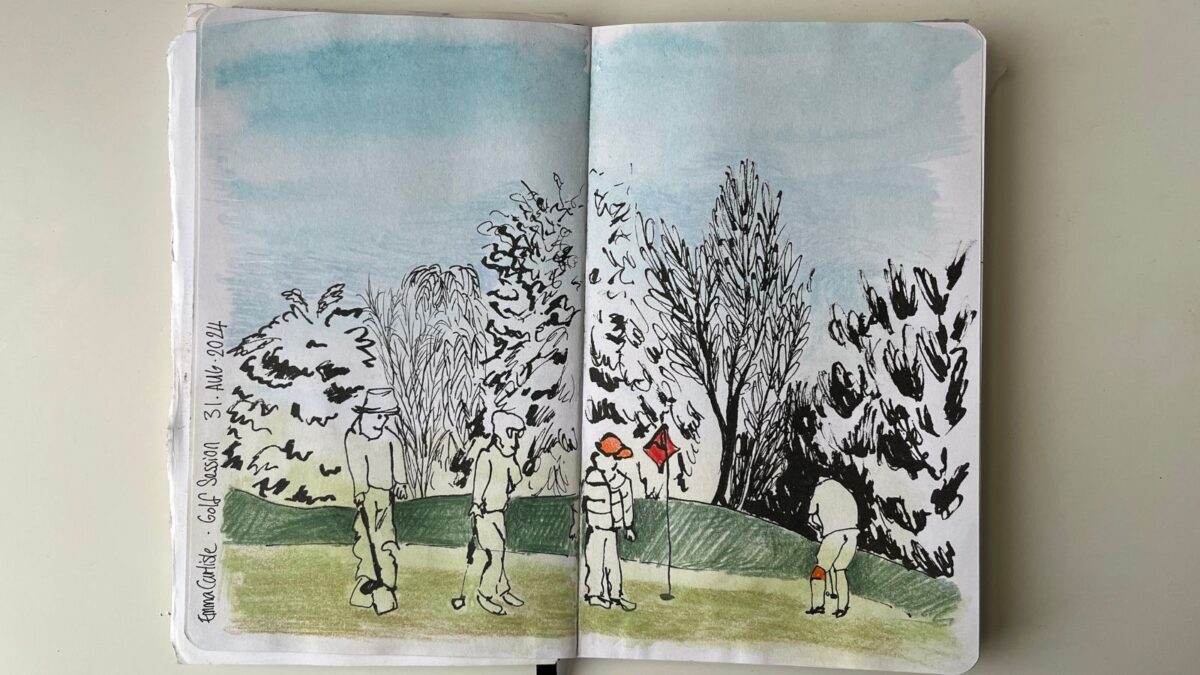 I also use sketchbooks with ink and wash - like this drawing for an Emma Carlisle Patreon session
